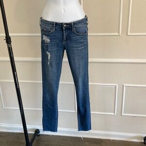 Articles Of Society Women's Straight Leg Jeans - Distressed Blue sz.25
